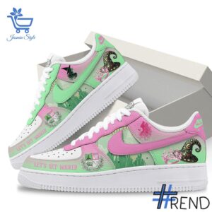 Custom apparel with the bold Let's Get Wicked Nike Air Force design