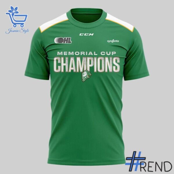 Close-up view of the London Knights Hockey Memorial Cup Champions Hoodie print