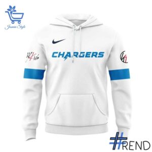 Custom apparel with the bold Los Angeles Chargers ATE Show Stray Kids Signature Hoodie design