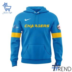 Custom apparel with the bold Los Angeles Chargers ATE Show Stray Kids Signature Hoodie design