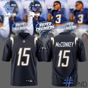 Styled look featuring Los Angeles Chargers Super Chargers Navy Uniforms Jersey for everyday wear
