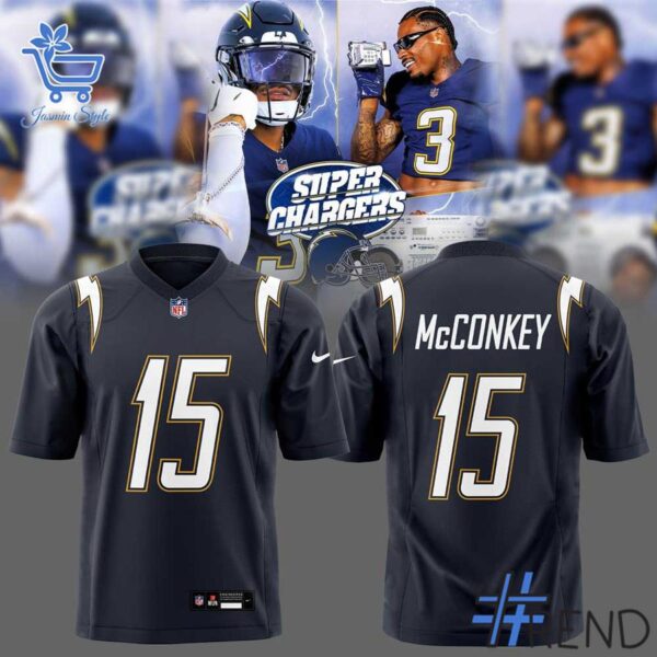 Styled look featuring Los Angeles Chargers Super Chargers Navy Uniforms Jersey for everyday wear