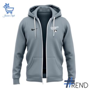 Close-up of the 2 Los Angeles Dodger They Not Like Us Zip Hoodie showing detailed design and vibrant colors.