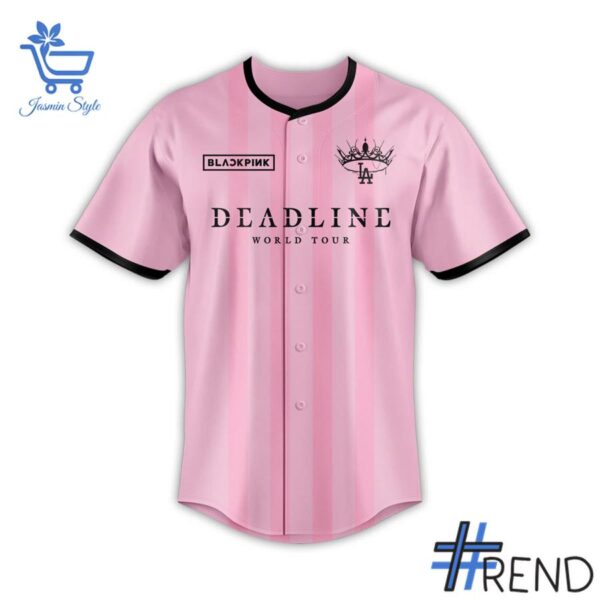 Side view of Los Angeles Dodgers Blackpink Deadline World Tour Jersey showcasing iconic low-top silhouette.