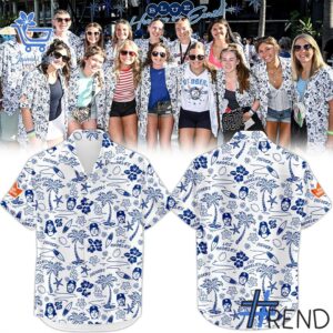 Los Angeles Dodgers King's Hawaiian Night Shirt design on casual wear for everyday style