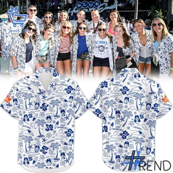 Los Angeles Dodgers King's Hawaiian Night Shirt design on casual wear for everyday style