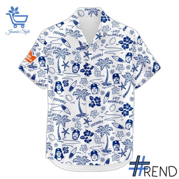 Los Angeles Dodgers King's Hawaiian Night Shirt design on casual wear for everyday style