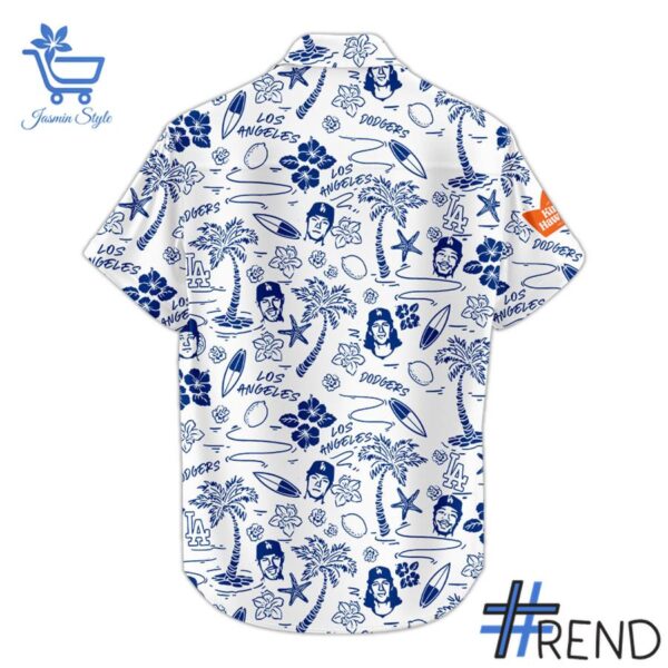Los Angeles Dodgers King's Hawaiian Night Shirt design on casual wear for everyday style