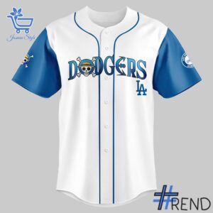 Side view of Los Angeles Dodgers One Piece Jersey showcasing iconic low-top silhouette.
