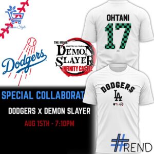 Level up your everyday style with 1 Los Angeles Dodgers Shohei Ohtani Demon Slayer Shirt.
