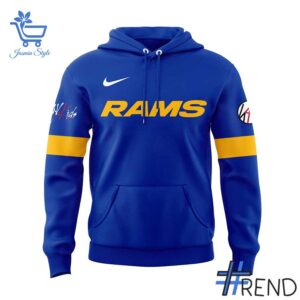 Custom apparel with the bold Los Angeles Rams ATE Show Stray Kids Signature Hoodie design