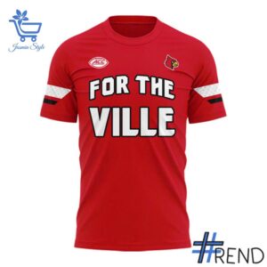 Side view of Louisville Cardinals For The Ville Shirt showcasing iconic low-top silhouette.