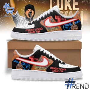 Custom apparel with the bold Luke Bryan Country Song Came On Nike Air Force design