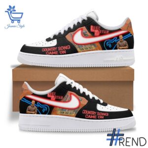 Custom apparel with the bold Luke Bryan Country Song Came On Nike Air Force design