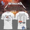 Close-up view of the M World Tour Denver Broncos Shirt print