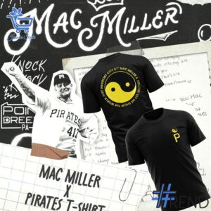 Detailed fabric and stitching showing 1 Mac Miller x Pittsburgh Pirates Shirt