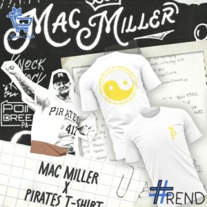 Detailed fabric and stitching showing 3 Mac Miller x Pittsburgh Pirates Shirt