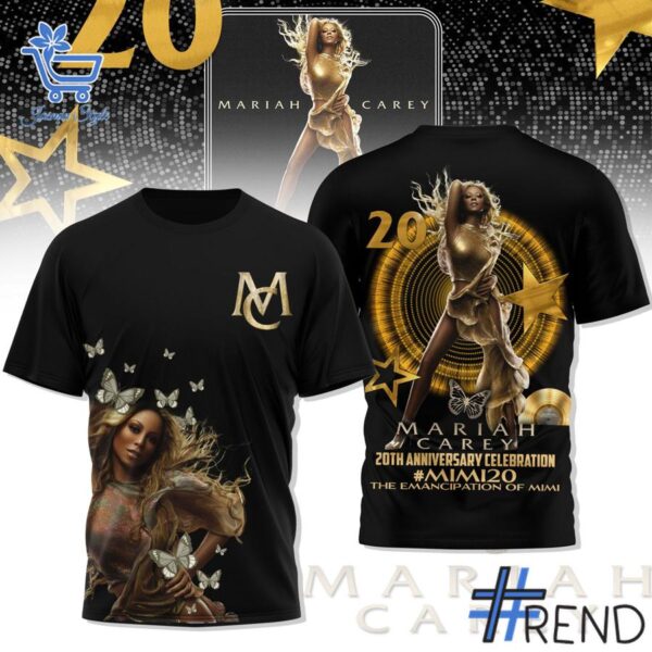 Unisex Mariah Carey th Anniversary Shirt styled with jeans for a relaxed look