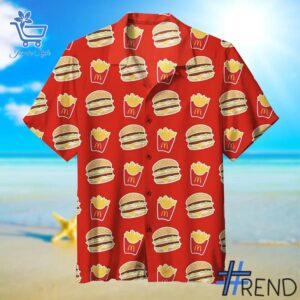 McDonald's Burger Hawaiian Shirt design on casual wear for everyday style