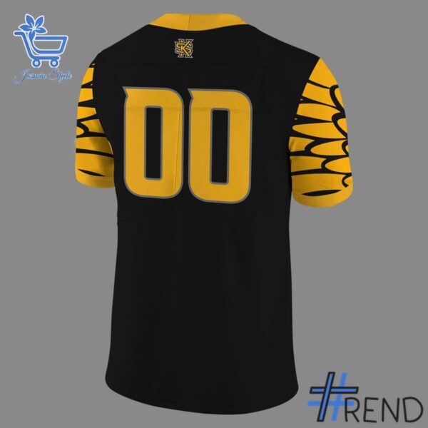 Level up your everyday style with 3 Men's Black 2025 Kennesaw State Football Uniform Football Jersey.