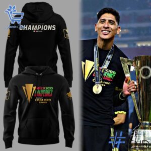 Unisex Mexico Champions Gold Cup CONCACAF Hoodie styled with jeans for a relaxed look