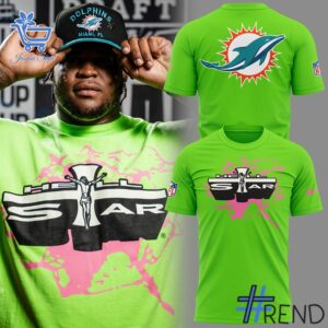 Soft and durable fabric with bold Miami Dolphins Hell Star Shirt print