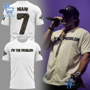 Soft and durable fabric with bold Miami Dolphins Morgan Wallen I'm The Problem Shirt print