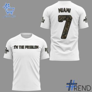 Soft and durable fabric with bold Miami Dolphins Morgan Wallen I'm The Problem Shirt print