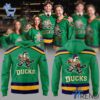 Mighty Ducks Movie Hockey green Hoodie design on casual wear for everyday style