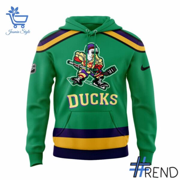 Mighty Ducks Movie Hockey green Hoodie design on casual wear for everyday style