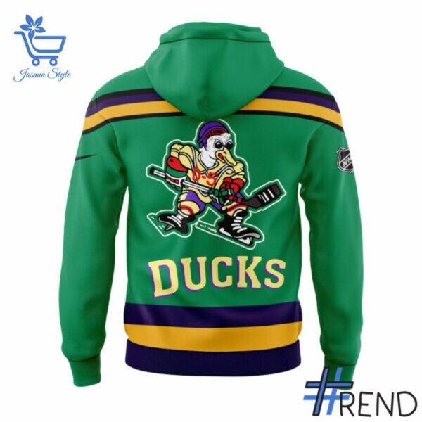 Mighty Ducks Movie Hockey green Hoodie design on casual wear for everyday style