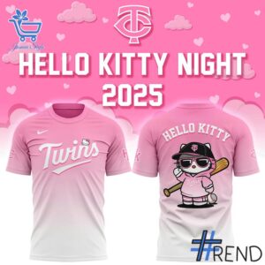 Level up your everyday style with 4 Minnesota Twins Hoodie Hello Kitty Night For Fans Hoodie.