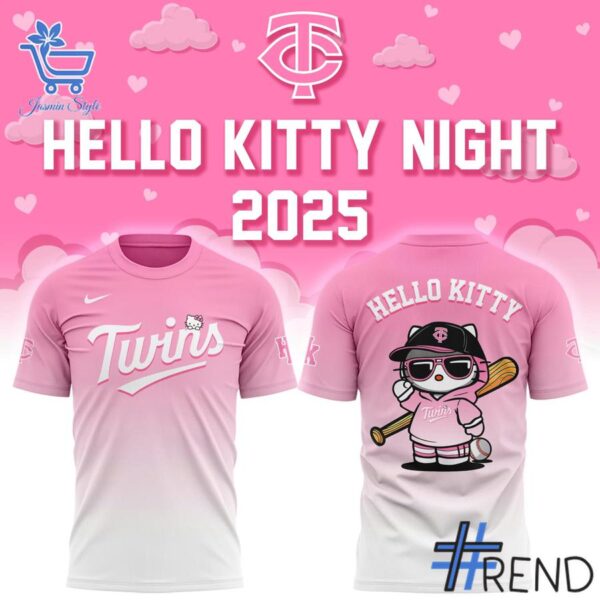 Level up your everyday style with 4 Minnesota Twins Hoodie Hello Kitty Night For Fans Hoodie.