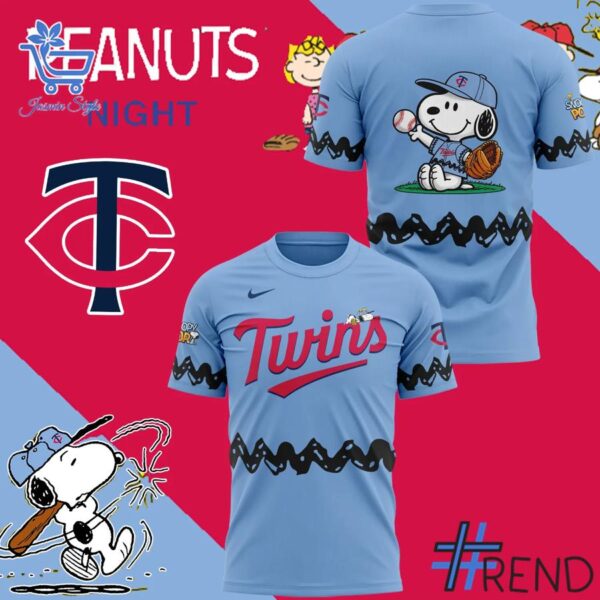 Level up your everyday style with 1 Minnesota Twins Peanut Snoopy Shirt.