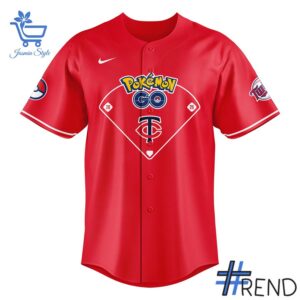 Minnesota Twins Pokémon GO Jersey design on casual wear for everyday style