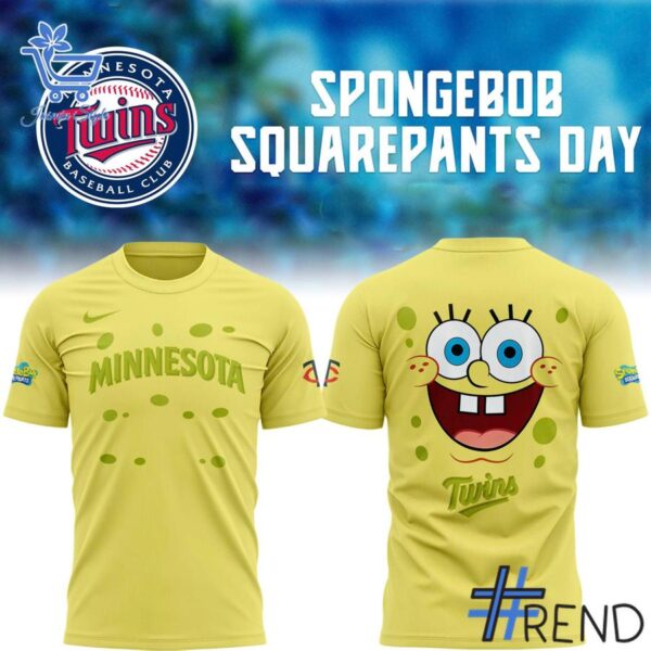 Minnesota Twins Spongebob Squarepants Day Shirt design on casual wear for everyday style