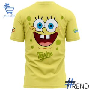 Minnesota Twins Spongebob Squarepants Day Shirt design on casual wear for everyday style