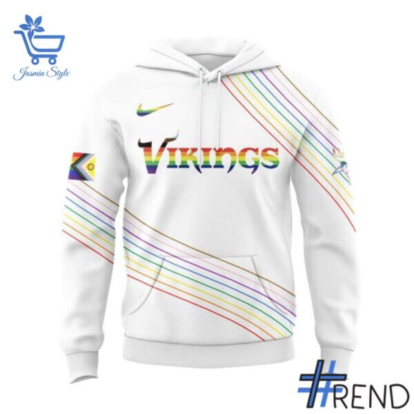Custom apparel with the bold Minnesota Vikings Pride Month Hoodie design