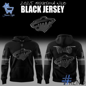 Minnesota Wild Back In Black Hoodie design on casual wear for everyday style