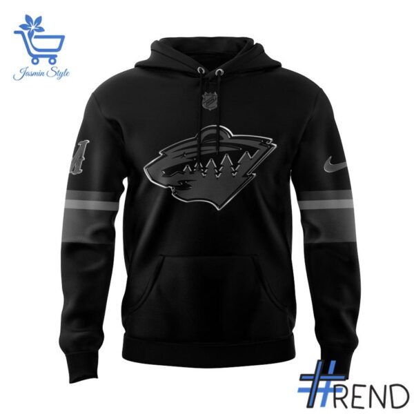 Minnesota Wild Back In Black Hoodie design on casual wear for everyday style