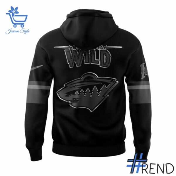 Minnesota Wild Back In Black Hoodie design on casual wear for everyday style