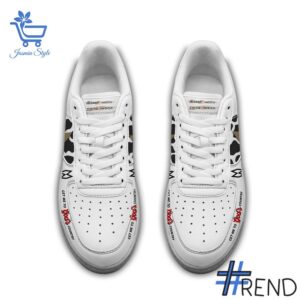 Detailed shot of Morgan Wallen Get Me To Gods Country Nike Air Force on classic Nike Air Force silhouette