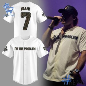 Morgan Wallen I'm The Problem Live in Miami Jersey design displayed on high-quality clothing fabric