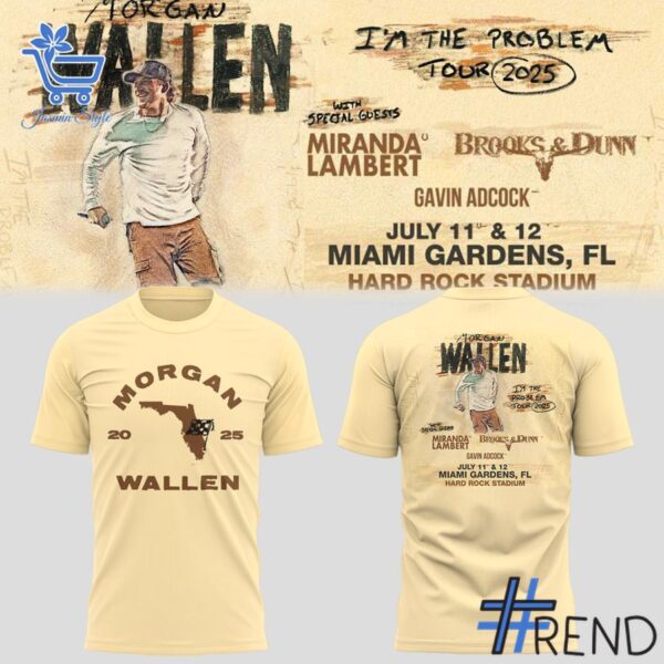 Detailed Morgan Wallen I m The Problem Tour Shirt jpg graphic on quality fabric