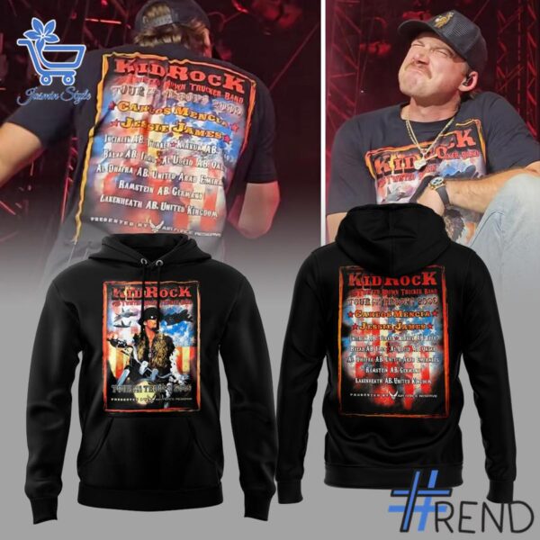 Soft and durable fabric with bold Morgan Wallen Live in Houston KID ROCK Hoodie print