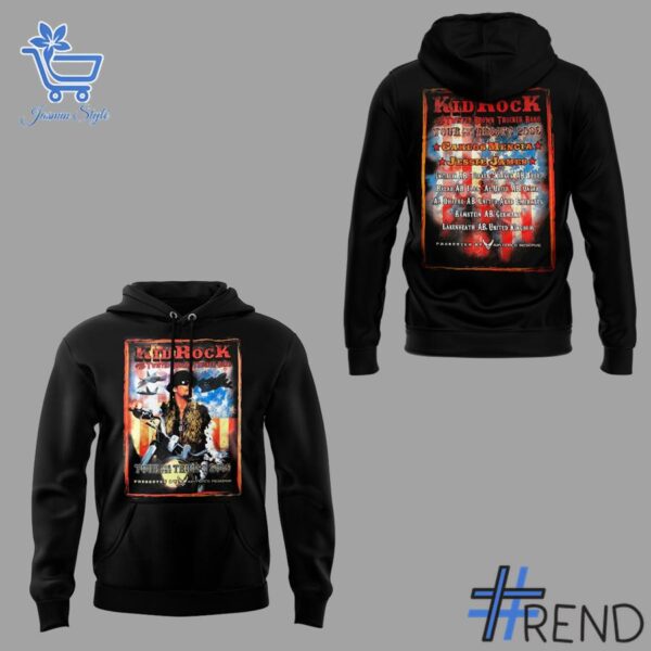 Soft and durable fabric with bold Morgan Wallen Live in Houston KID ROCK Hoodie print
