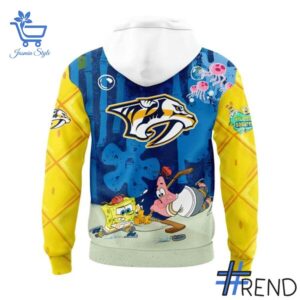 Nashville Predators Spongebob Squarepants Hoodie design on casual wear for everyday style