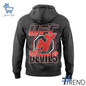 Side view of New Jersey Devils x UFC Hoodie showcasing iconic low-top silhouette.