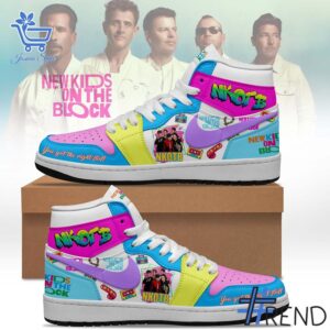 Styled look featuring New Kids on the Block NKOTB Air Jordan High Top Shoes for everyday wear