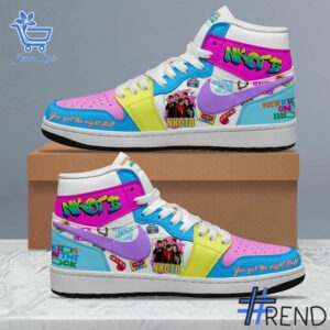Styled look featuring New Kids on the Block NKOTB Air Jordan High Top Shoes for everyday wear
